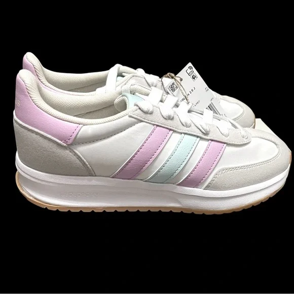 🌟🌟🌼NIB ADIDAS RUN 70’s 2.0 J. Women's White and Pastel Sneakers - Picture 4 of 10